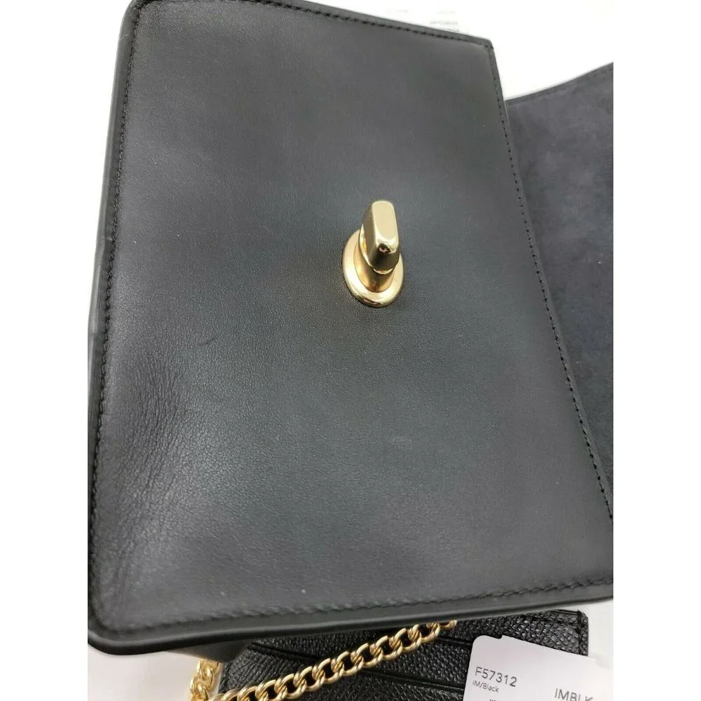 COACH Custom Made Small Turnlock Chain Crossbody STUDS APPLIQUE 3PC